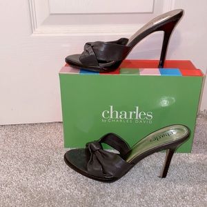 Charles by Charles David Barbie style Mules cocoa brown